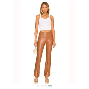 Commando Split Hem Faux Leather Pants Cocoa XS